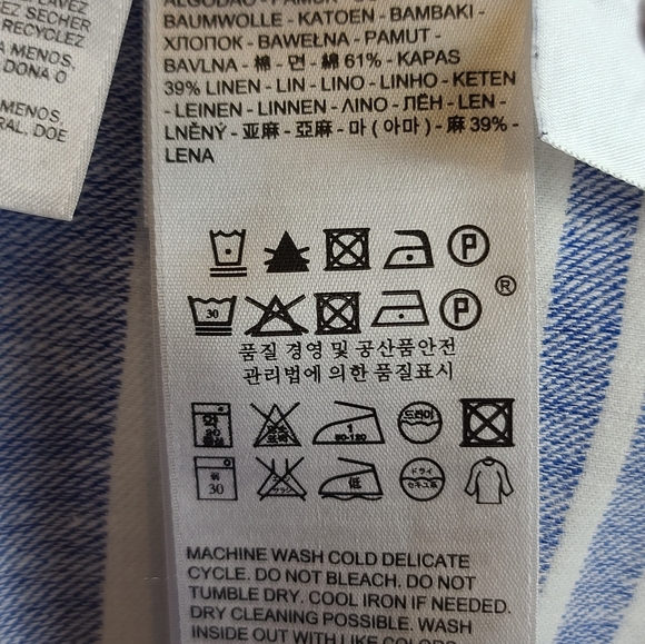 Levi's Blue and White Striped Top Size XS - Picture 11 of 11